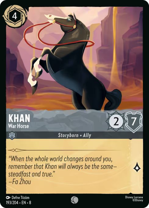 Khan - War Horse Disney Lorcana card