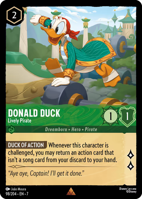 Donald Duck - Lively Pirate Disney Lorcana card