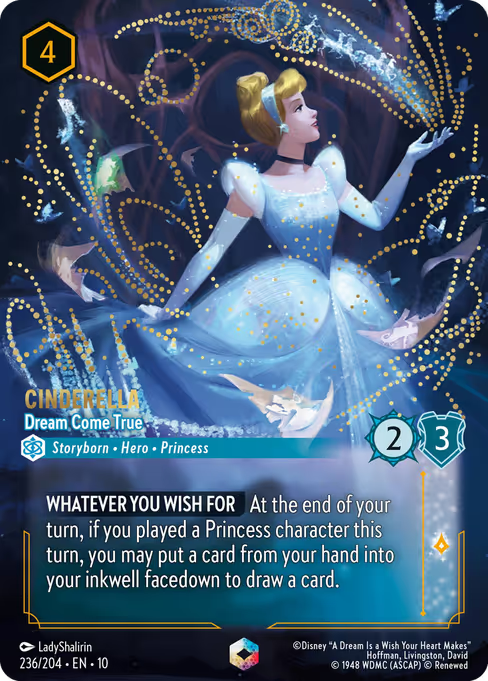 Cinderella - Dream Come True Disney Lorcana card