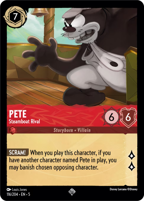 Pete - Steamboat Rival Disney Lorcana card