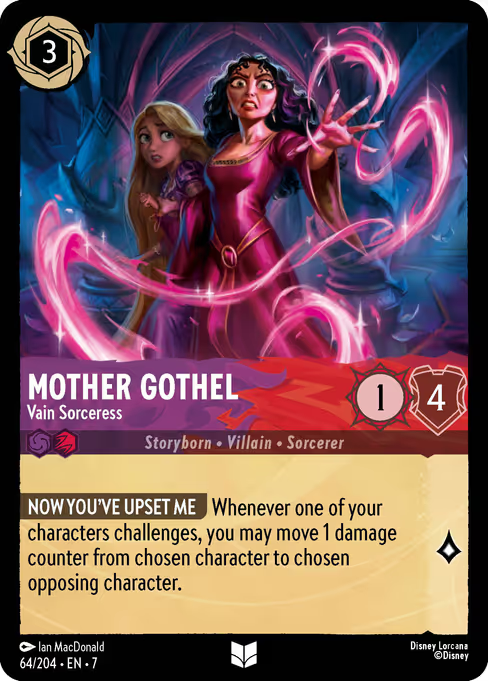Mother Gothel - Vain Sorceress Disney Lorcana card