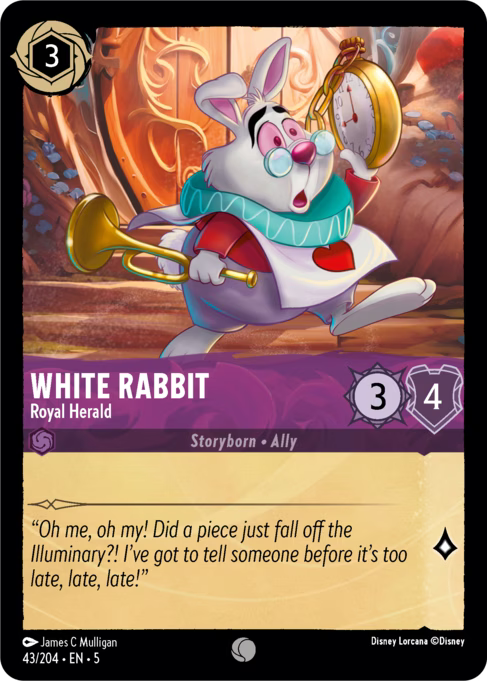 White Rabbit - Royal Herald Disney Lorcana card