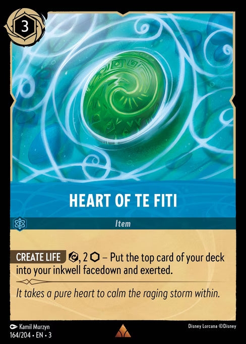 Heart of Te Fiti Disney Lorcana card