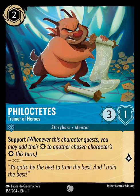 Philoctetes - Trainer of Heroes Disney Lorcana card