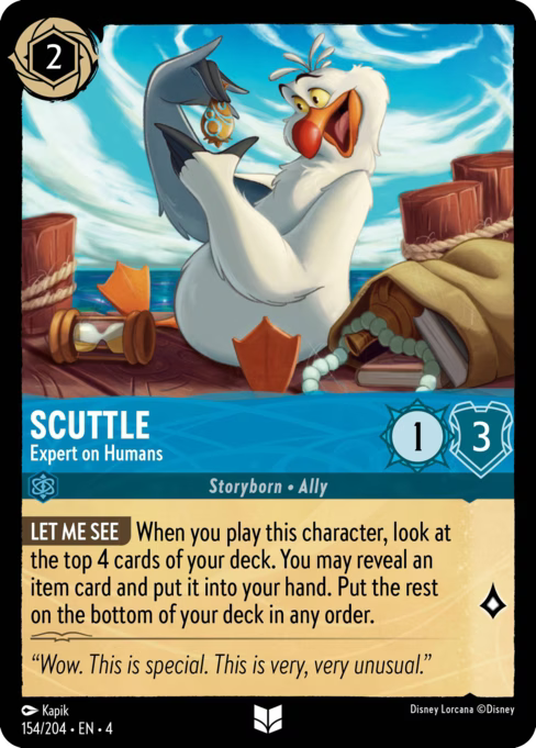 Scuttle - Expert on Humans Disney Lorcana card
