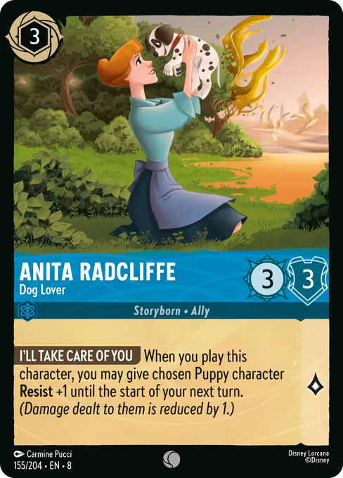 Anita Radcliffe - Dog Lover Disney Lorcana card