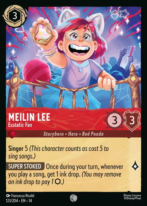 Meilin Lee - Ecstatic Fan Disney Lorcana card