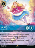 Alice - Growing Girl Disney Lorcana card