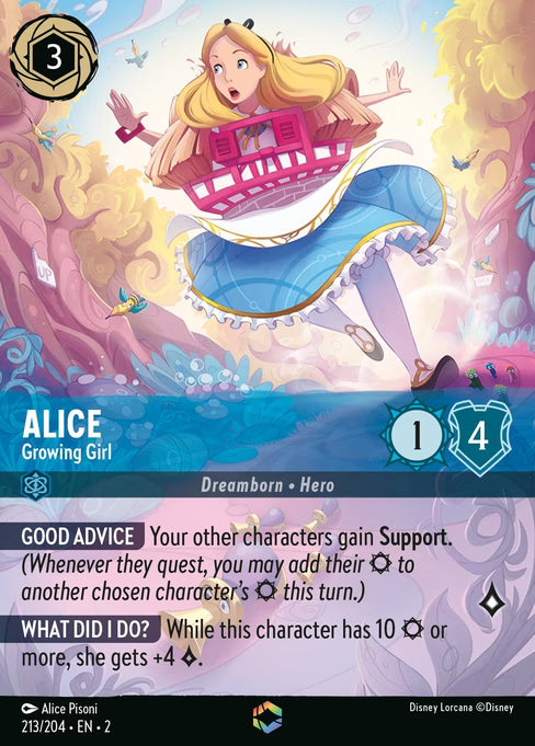 Alice - Growing Girl Disney Lorcana card