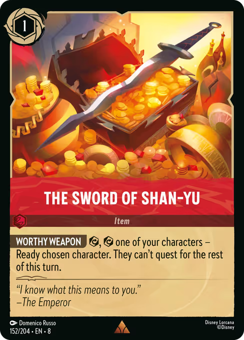 The Sword of Shan-Yu Disney Lorcana card