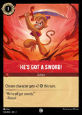 He's Got a Sword! Disney Lorcana card