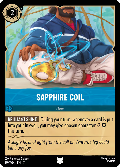 Sapphire Coil Disney Lorcana card