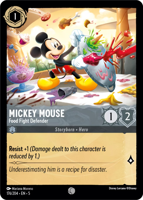 Mickey Mouse - Food Fight Defender Disney Lorcana card