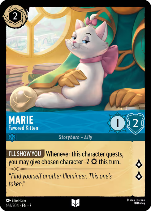 Marie - Favored Kitten Disney Lorcana card