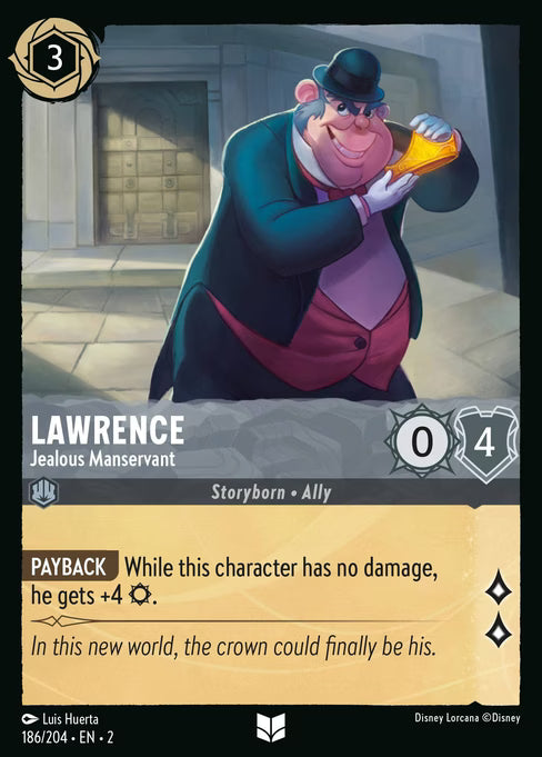 Lawrence - Jealous Manservant Disney Lorcana card