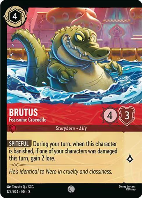 Brutus - Fearsome Crocodile Disney Lorcana card