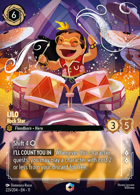 Lilo - Rock Star Disney Lorcana card