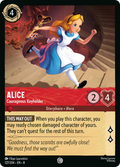 Alice - Courageous Keyholder Disney Lorcana card