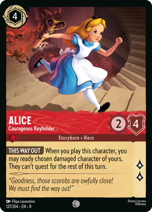 Alice - Courageous Keyholder Disney Lorcana card
