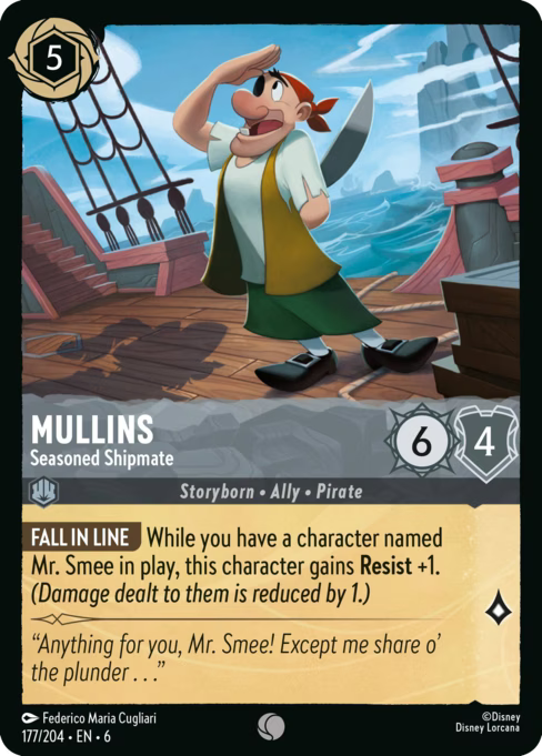 Mullins - Seasoned Shipmate Disney Lorcana card