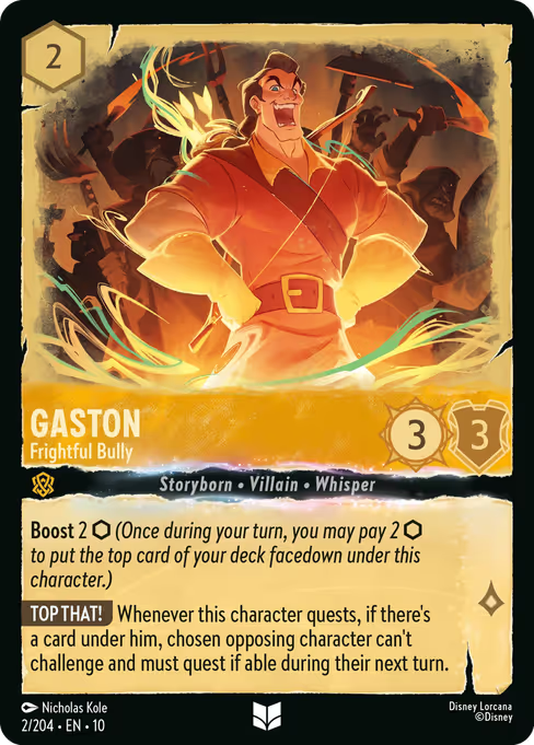 Gaston - Frightful Bully Disney Lorcana card