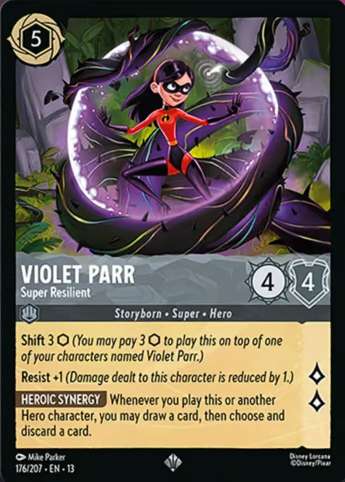 Violet Parr - Super Resilient Disney Lorcana card