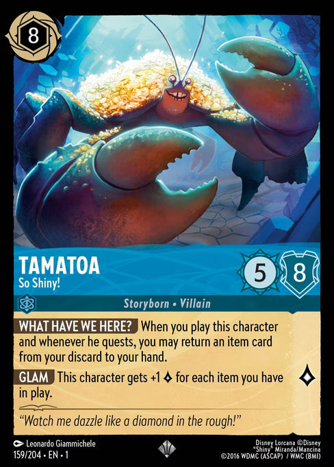 Tamatoa - So Shiny! Disney Lorcana card