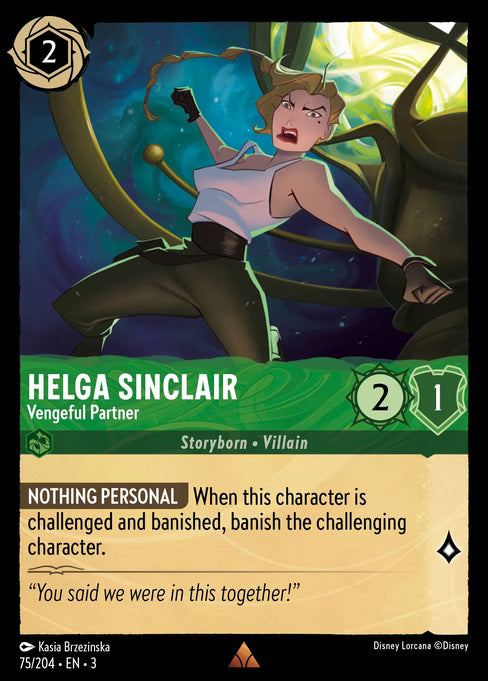 Helga Sinclair - Vengeful Partner Disney Lorcana card