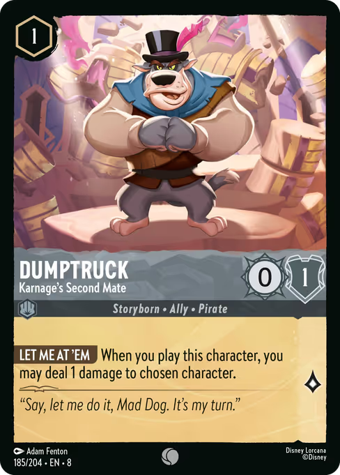 Dumptruck - Karnage's Second Mate Disney Lorcana card