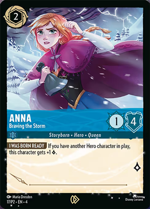 Anna - Braving the Storm Disney Lorcana card