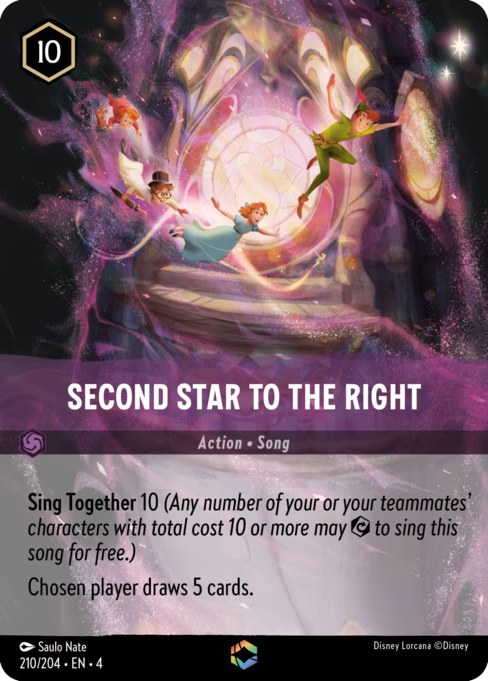 Second Star to the Right Disney Lorcana card