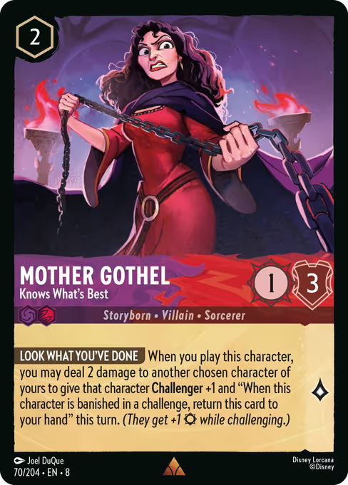 Mother Gothel - Knows What's Best Disney Lorcana card