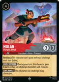 Mulan - Charging Ahead Disney Lorcana card