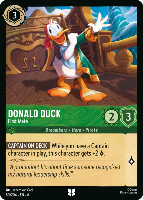 Donald Duck - First Mate Disney Lorcana card