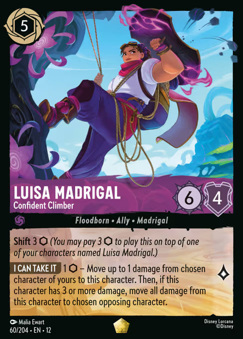 Luisa Madrigal - Confident Climber Disney Lorcana card