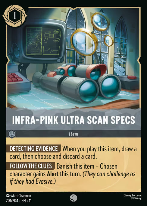 Infra-Pink Ultra Scan Specs Disney Lorcana card