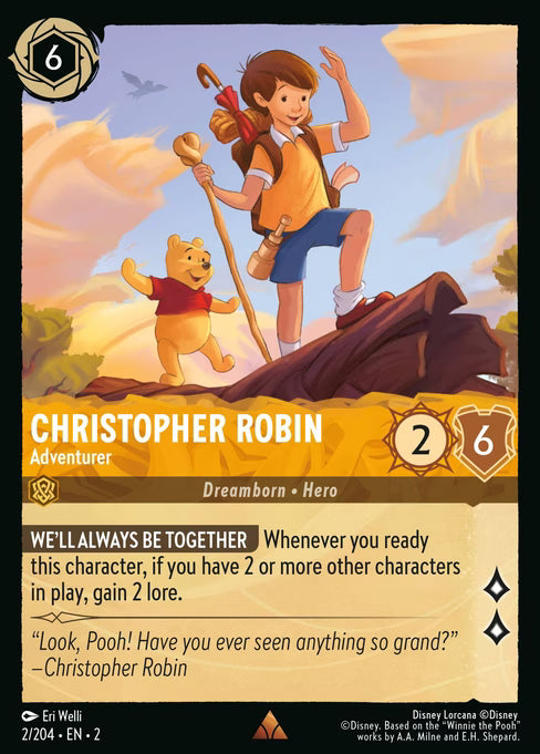 Christopher Robin - Adventurer Disney Lorcana card