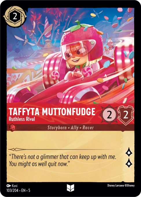 Taffyta Muttonfudge - Ruthless Rival Disney Lorcana card