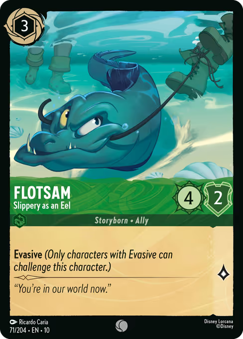 Flotsam - Slippery as an Eel Disney Lorcana card