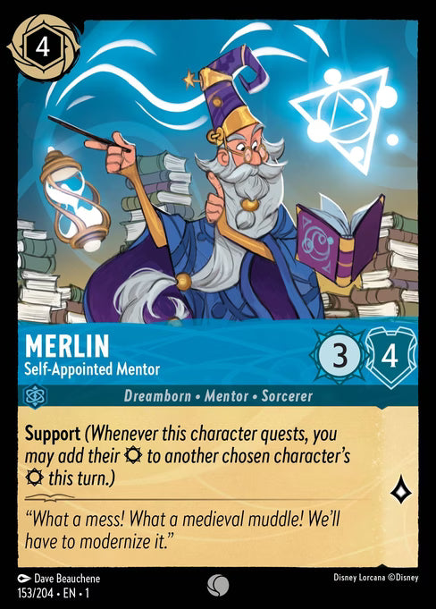 Merlin - Self-Appointed Mentor Disney Lorcana card