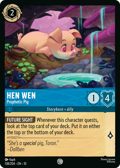 Hen Wen - Prophetic Pig Disney Lorcana card
