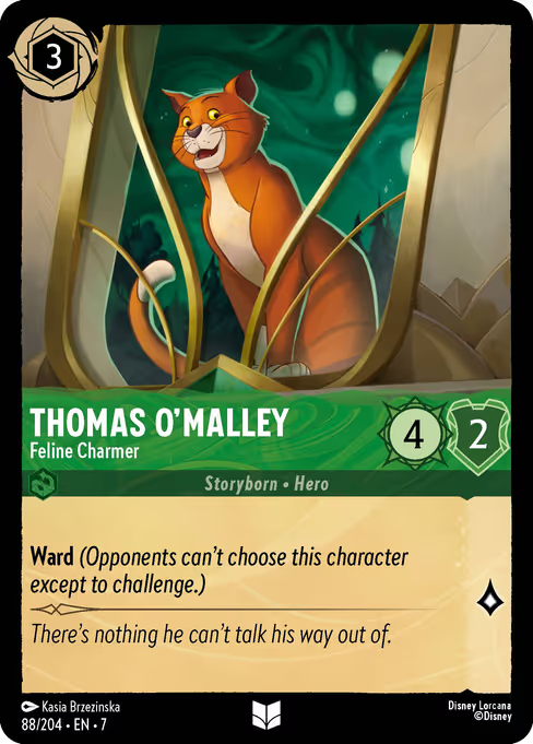 Thomas O'Malley - Feline Charmer Disney Lorcana card