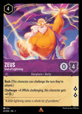 Zeus - God of Lightning Disney Lorcana card