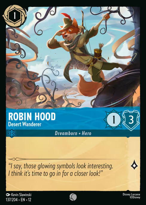 Robin Hood - Desert Wanderer Disney Lorcana card