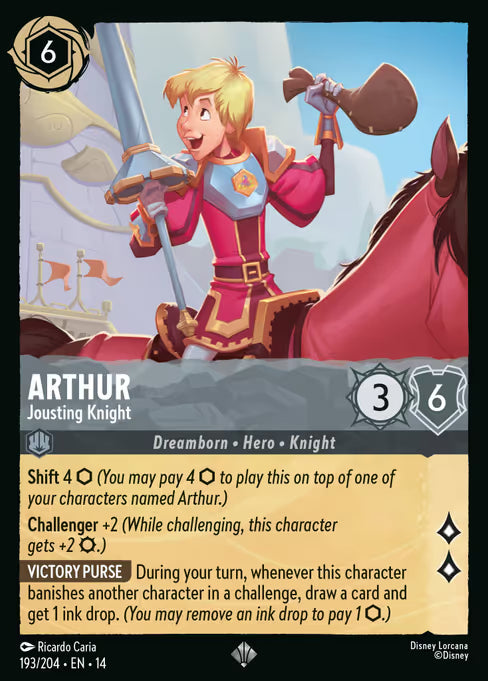Arthur - Jousting Knight Disney Lorcana card
