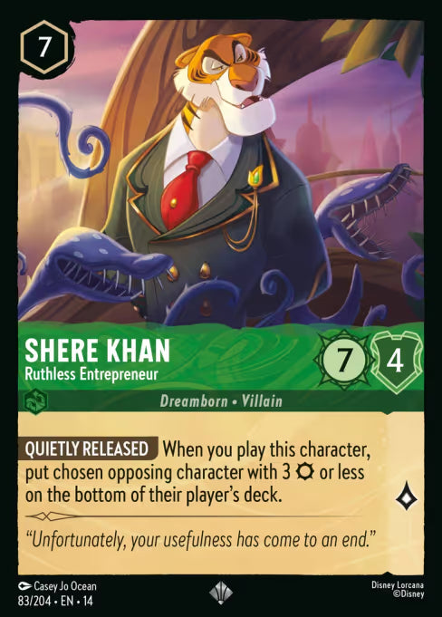 Shere Khan - Ruthless Entrepreneur Disney Lorcana card