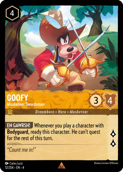 Goofy - Musketeer Swordsman Disney Lorcana card