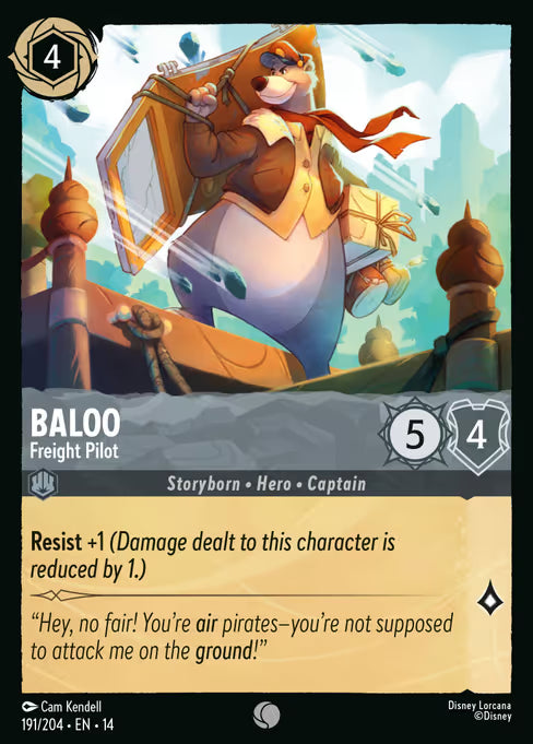 Baloo - Freight Pilot Disney Lorcana card