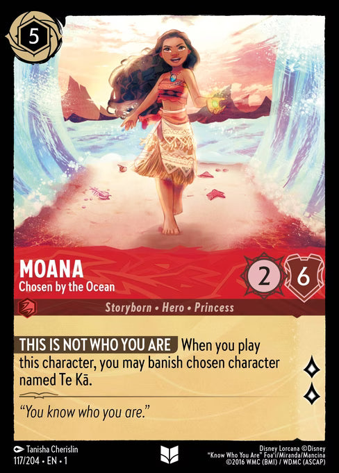 Moana - Chosen by the Ocean Disney Lorcana card
