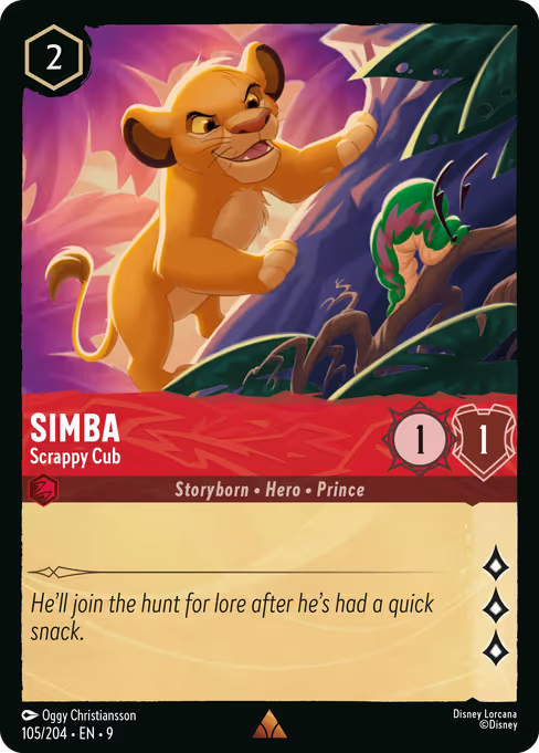 Simba - Scrappy Cub Disney Lorcana card